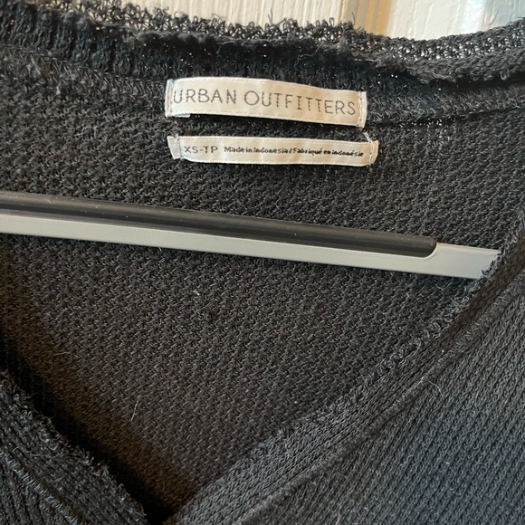 Urban Outfitters, black button up long sleeve top, size extra small - Picture 2 of 3